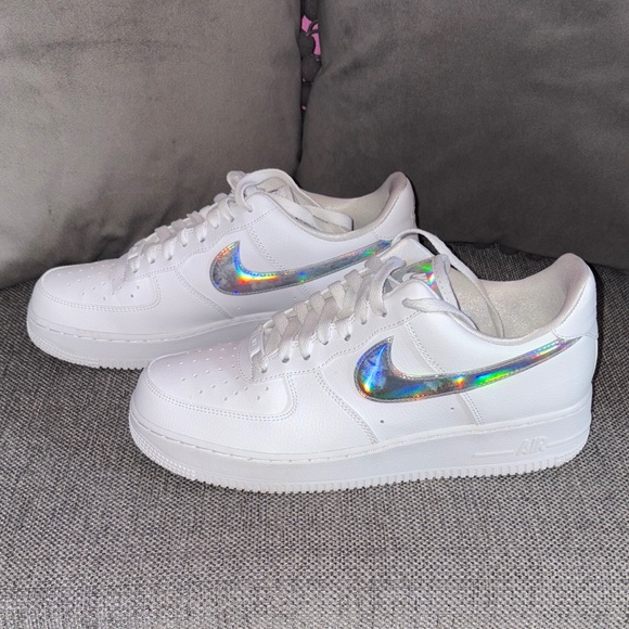 Nike AirForce 1 with Holographic Swoosh ✨ - Picture 1 of 5